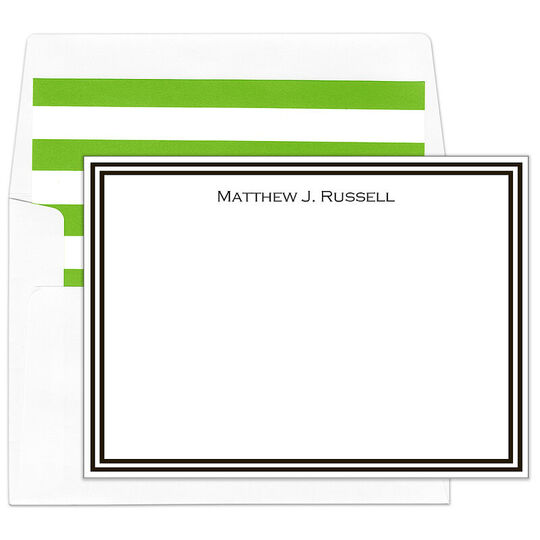 Black Border Flat Note Cards